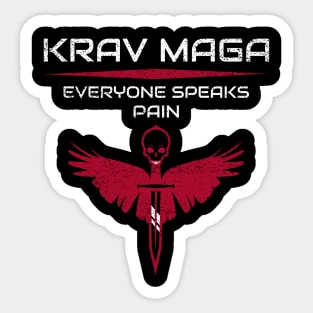 Krav Maga Everyone Speaks Pain Martial Arts Sticker